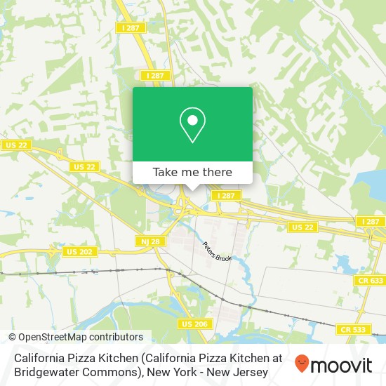 Mapa de California Pizza Kitchen (California Pizza Kitchen at Bridgewater Commons)