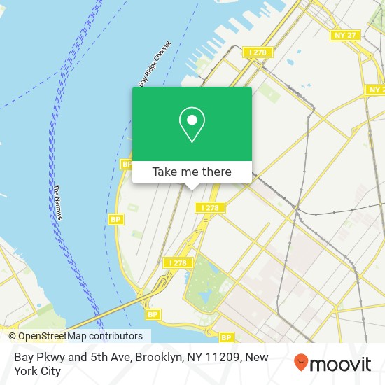 Mapa de Bay Pkwy and 5th Ave, Brooklyn, NY 11209