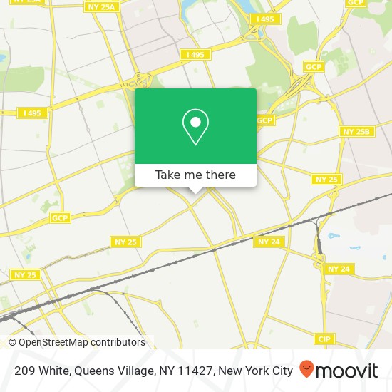 Mapa de 209 White, Queens Village, NY 11427