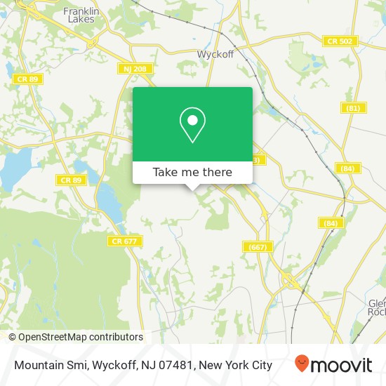 Mapa de Mountain Smi, Wyckoff, NJ 07481