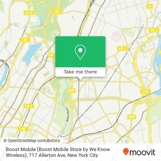 Boost Mobile (Boost Mobile Store by We Know Wireless), 717 Allerton Ave map