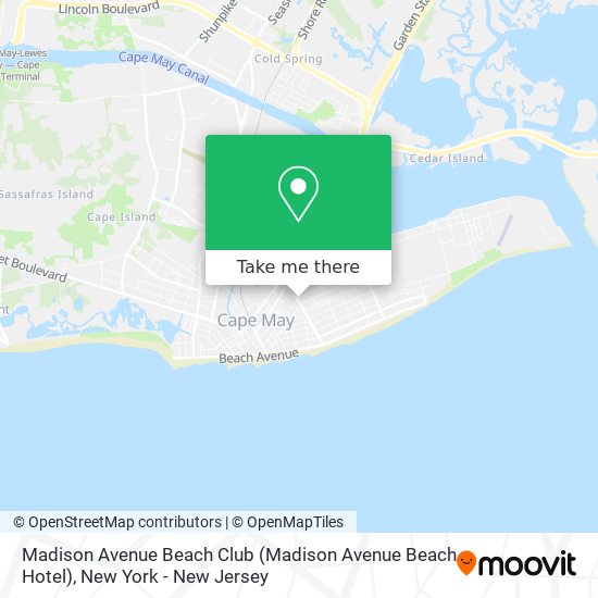 Mapa de Madison Avenue Beach Club