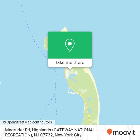 Mapa de Magruder Rd, Highlands (GATEWAY NATIONAL RECREATION), NJ 07732