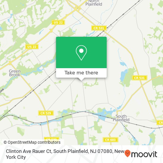 Clinton Ave Rauer Ct, South Plainfield, NJ 07080 map