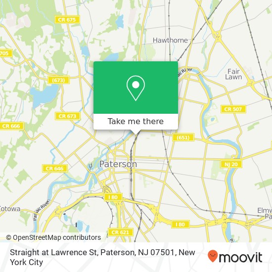 Mapa de Straight at Lawrence St, Paterson, NJ 07501