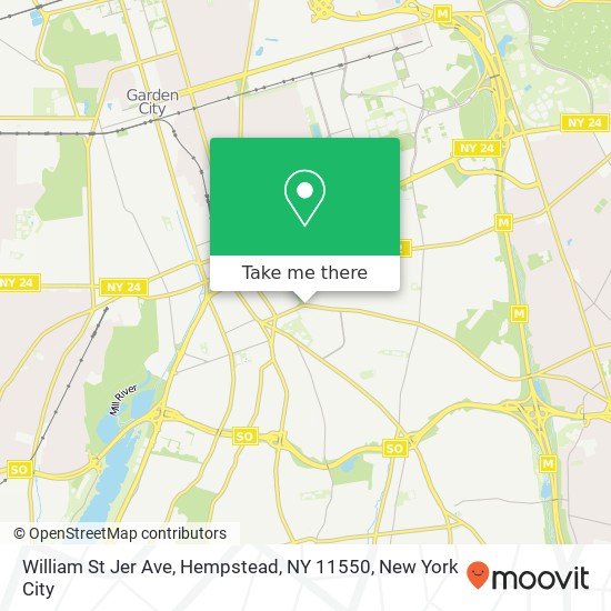 Mapa de William St Jer Ave, Hempstead, NY 11550