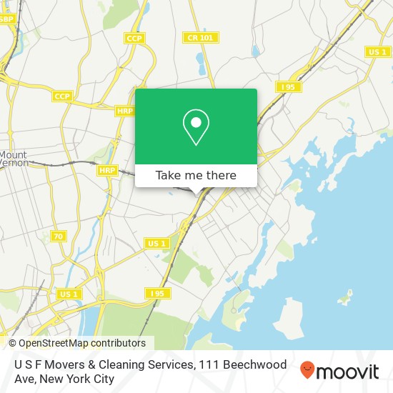 U S F Movers & Cleaning Services, 111 Beechwood Ave map