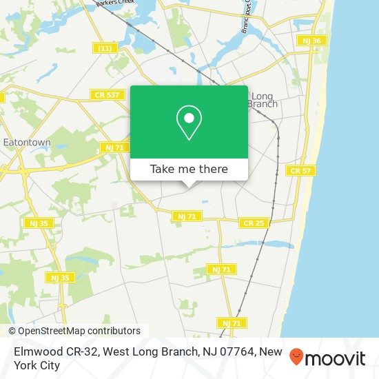 Elmwood CR-32, West Long Branch, NJ 07764 map