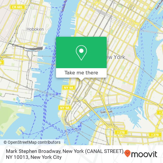 Mapa de Mark Stephen Broadway, New York (CANAL STREET), NY 10013