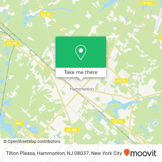 Mapa de Tilton Pleasa, Hammonton, NJ 08037