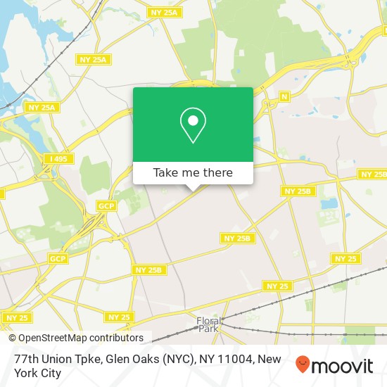 Mapa de 77th Union Tpke, Glen Oaks (NYC), NY 11004