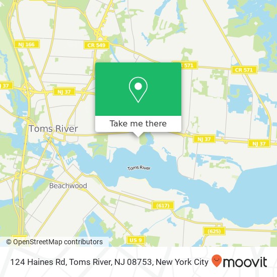 124 Haines Rd, Toms River, NJ 08753 map