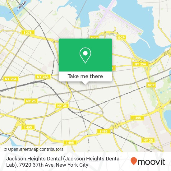 Mapa de Jackson Heights Dental (Jackson Heights Dental Lab), 7920 37th Ave