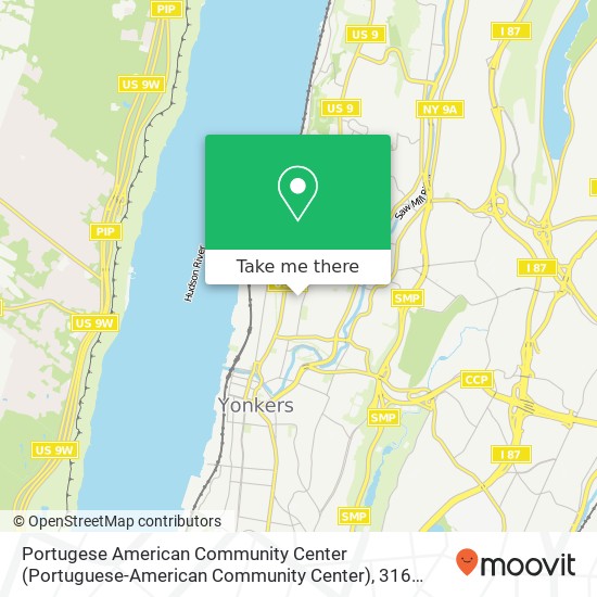Mapa de Portugese American Community Center (Portuguese-American Community Center), 316 Palisade Ave