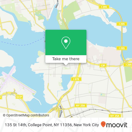 Mapa de 135 St 14th, College Point, NY 11356