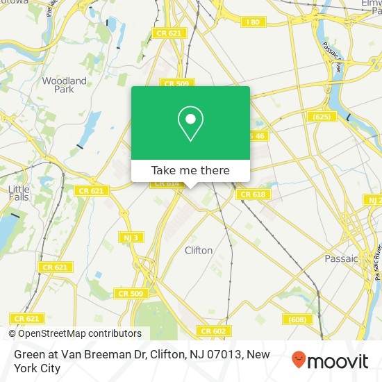 Mapa de Green at Van Breeman Dr, Clifton, NJ 07013