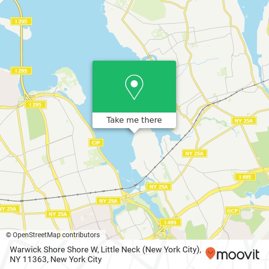Mapa de Warwick Shore Shore W, Little Neck (New York City), NY 11363