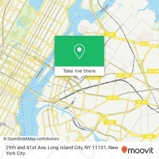 Mapa de 29th and 41st Ave, Long Island City, NY 11101