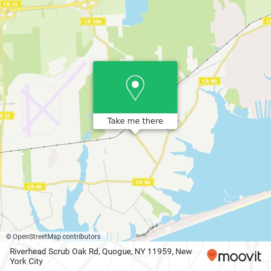 Mapa de Riverhead Scrub Oak Rd, Quogue, NY 11959