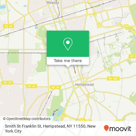 Mapa de Smith St Franklin St, Hempstead, NY 11550