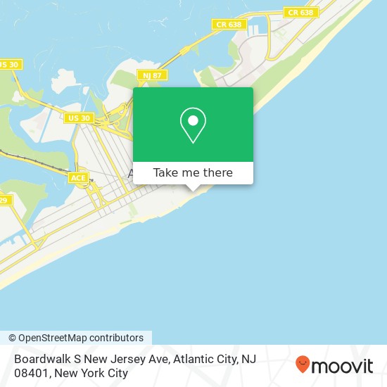 Boardwalk S New Jersey Ave, Atlantic City, NJ 08401 map