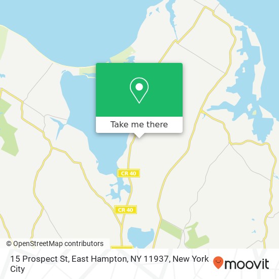 Mapa de 15 Prospect St, East Hampton, NY 11937