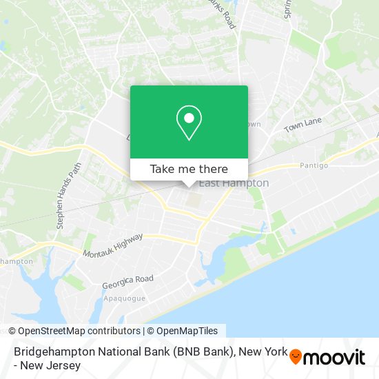 Bridgehampton National Bank (BNB Bank) map