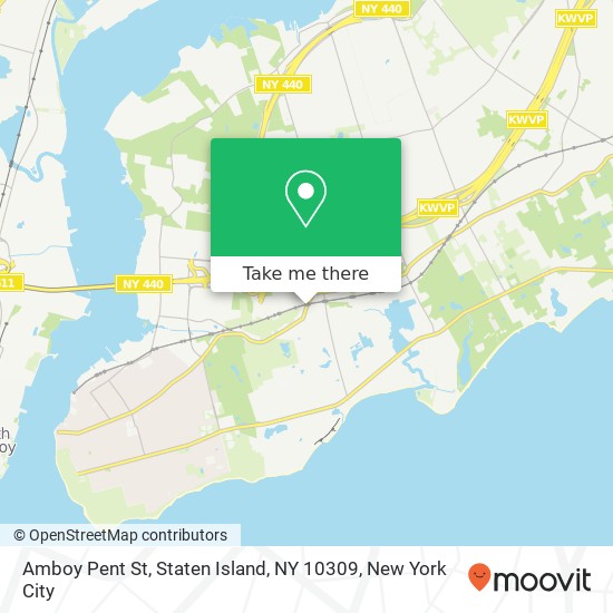 Mapa de Amboy Pent St, Staten Island, NY 10309