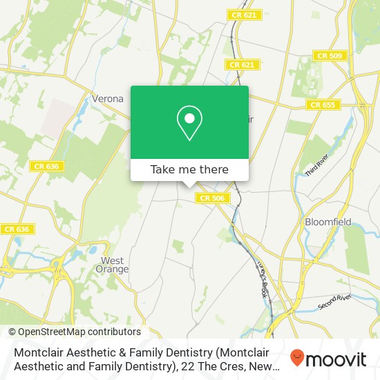Montclair Aesthetic & Family Dentistry (Montclair Aesthetic and Family Dentistry), 22 The Cres map