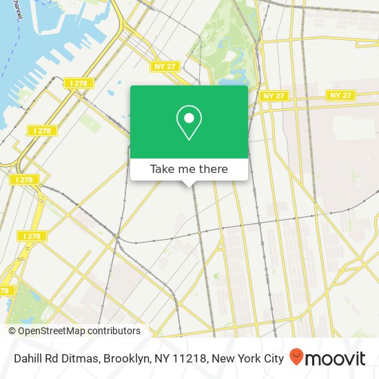 Dahill Rd Ditmas, Brooklyn, NY 11218 map