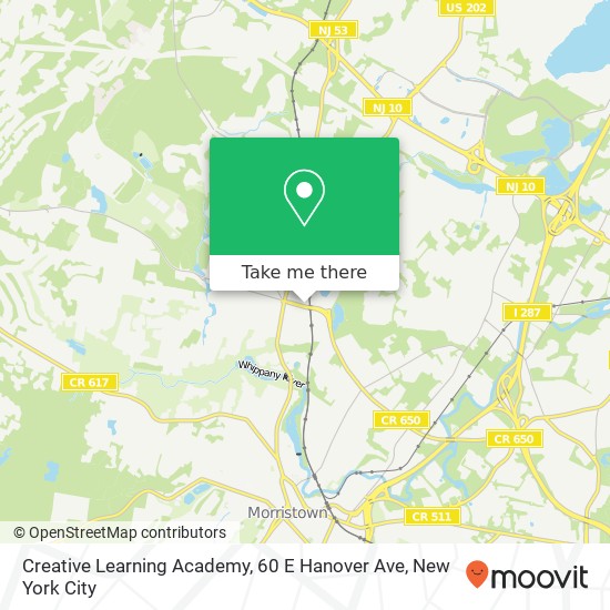 Mapa de Creative Learning Academy, 60 E Hanover Ave