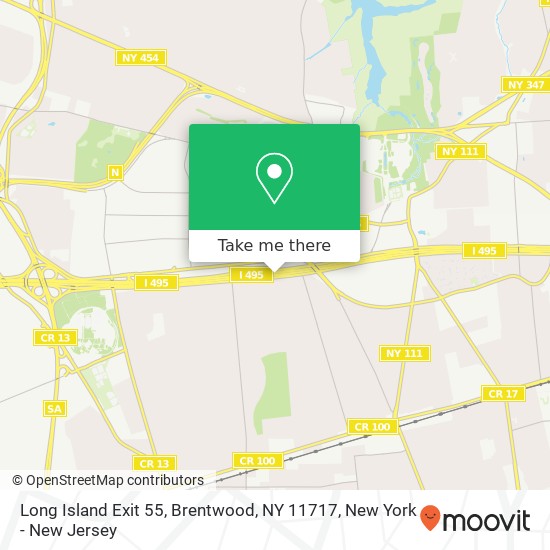 Long Island Exit 55, Brentwood, NY 11717 map