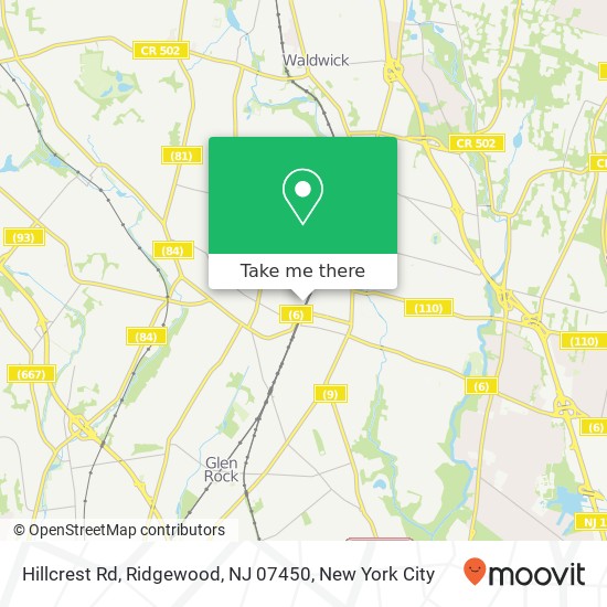 Hillcrest Rd, Ridgewood, NJ 07450 map