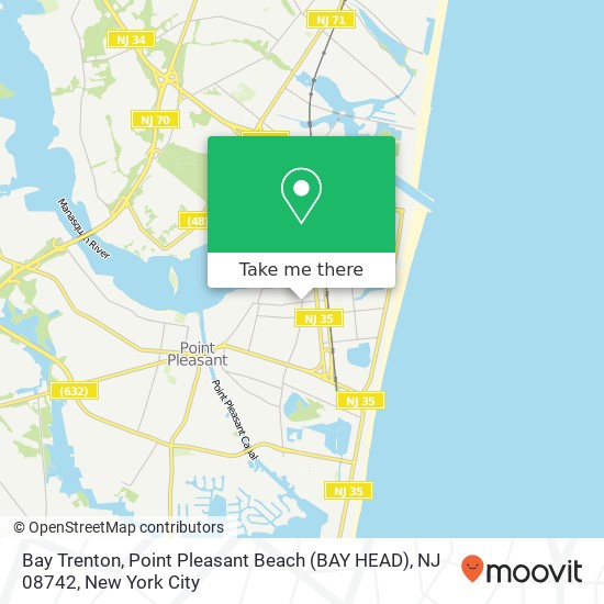 Bay Trenton, Point Pleasant Beach (BAY HEAD), NJ 08742 map