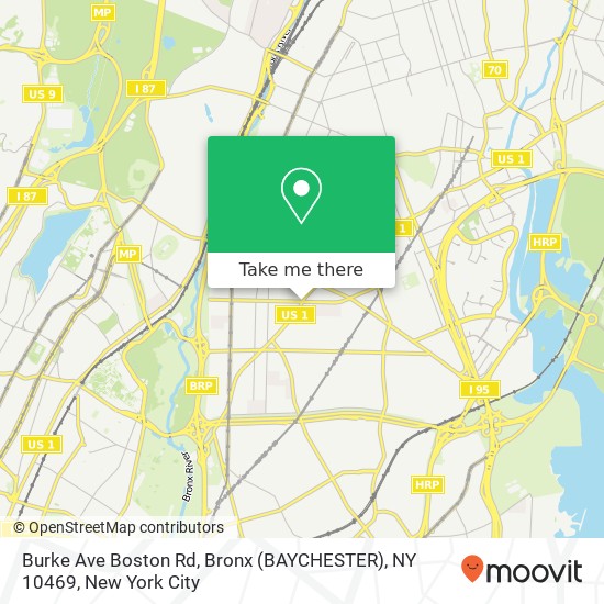Burke Ave Boston Rd, Bronx (BAYCHESTER), NY 10469 map