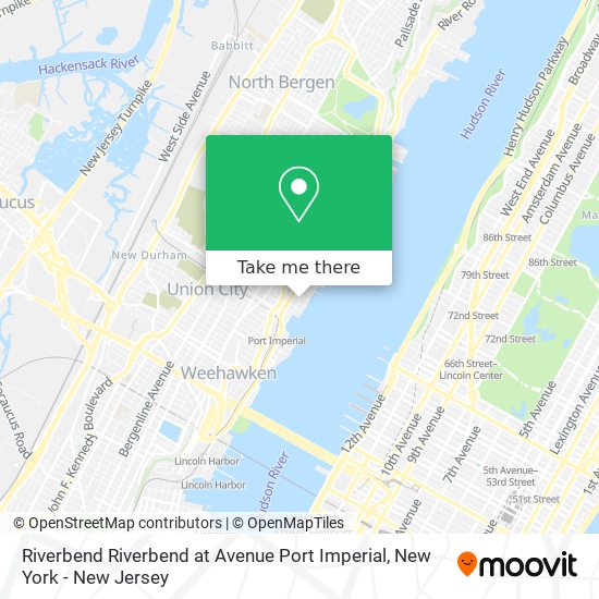 Mapa de Riverbend Riverbend at Avenue Port Imperial