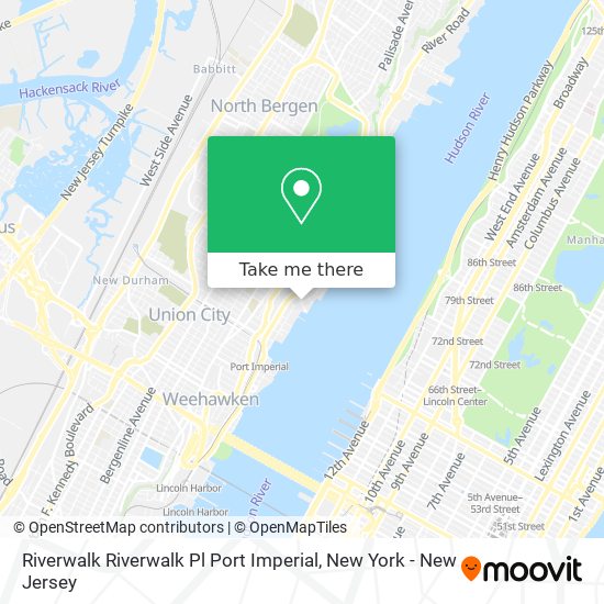 Mapa de Riverwalk Riverwalk Pl Port Imperial