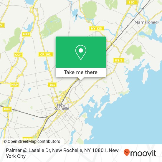 Palmer @ Lasalle Dr, New Rochelle, NY 10801 map