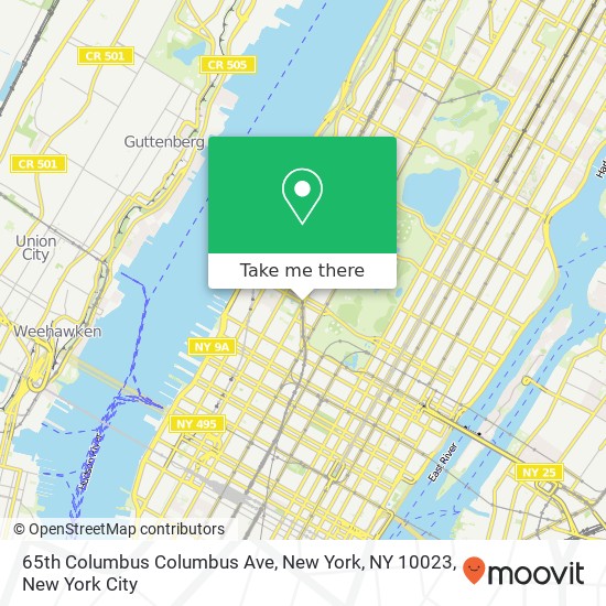 65th Columbus Columbus Ave, New York, NY 10023 map