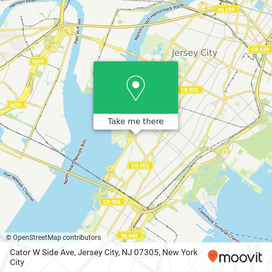 Cator W Side Ave, Jersey City, NJ 07305 map