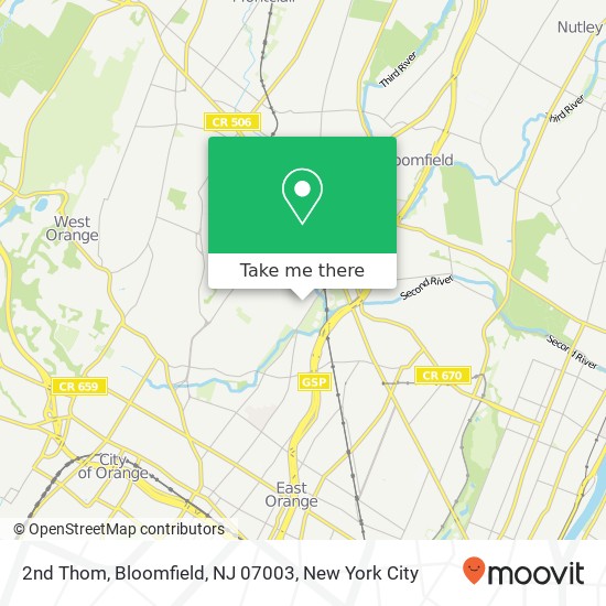 2nd Thom, Bloomfield, NJ 07003 map