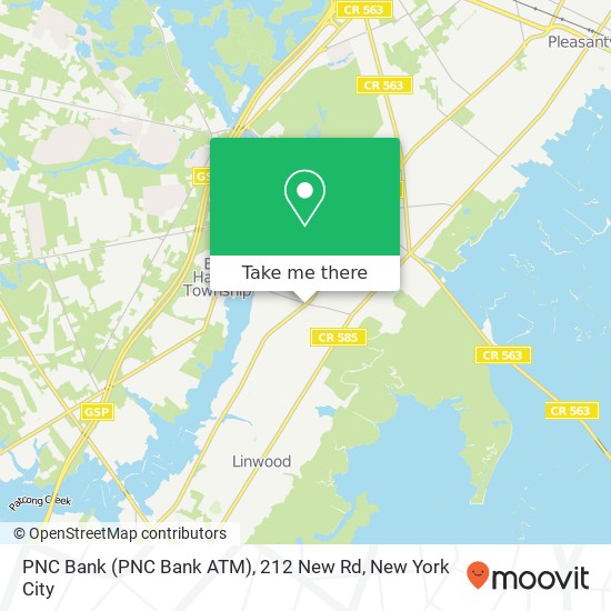 Mapa de PNC Bank (PNC Bank ATM), 212 New Rd