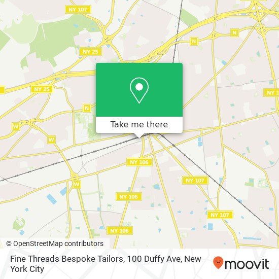 Mapa de Fine Threads Bespoke Tailors, 100 Duffy Ave
