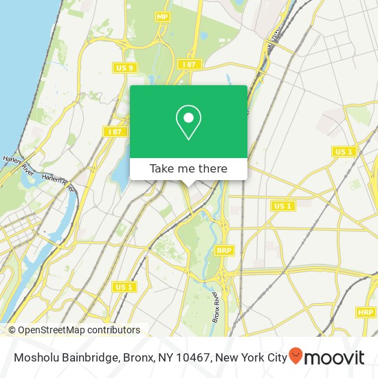 Mapa de Mosholu Bainbridge, Bronx, NY 10467