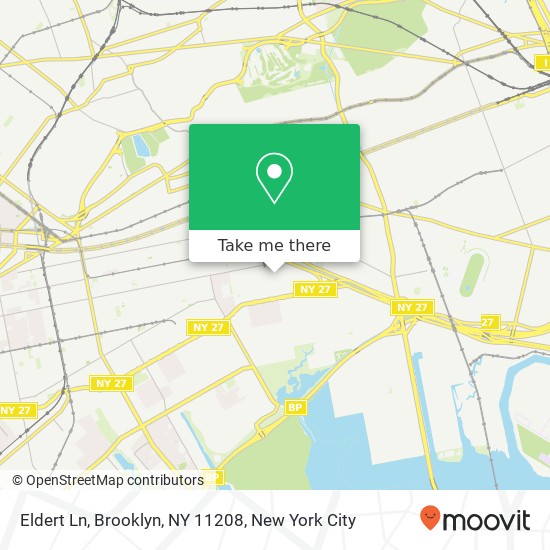 Mapa de Eldert Ln, Brooklyn, NY 11208