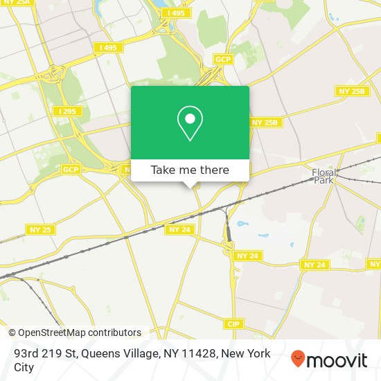 Mapa de 93rd 219 St, Queens Village, NY 11428