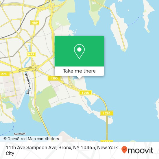 Mapa de 11th Ave Sampson Ave, Bronx, NY 10465