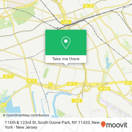 Mapa de 116th & 123rd St, South Ozone Park, NY 11420