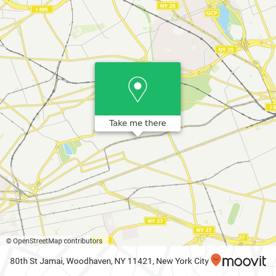 Mapa de 80th St Jamai, Woodhaven, NY 11421
