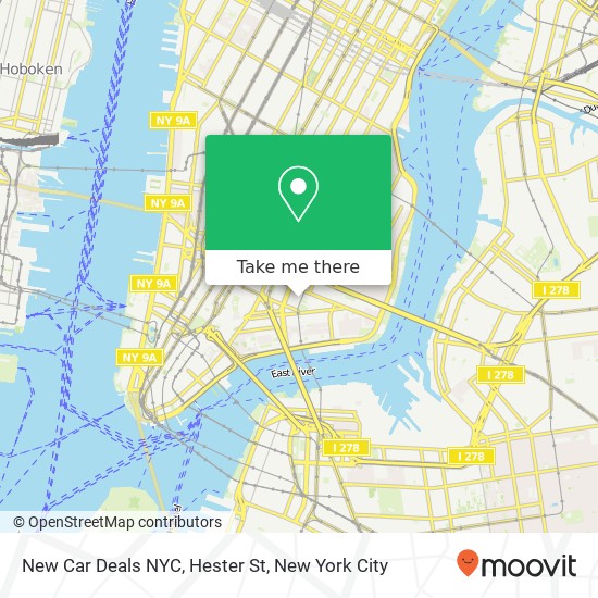 Mapa de New Car Deals NYC, Hester St